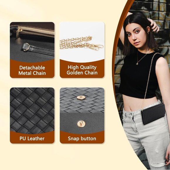 Crossbody Bags for Women, Handbags Cell Phone Wallet Small Purse with Credit Car - Picture 4 of 7